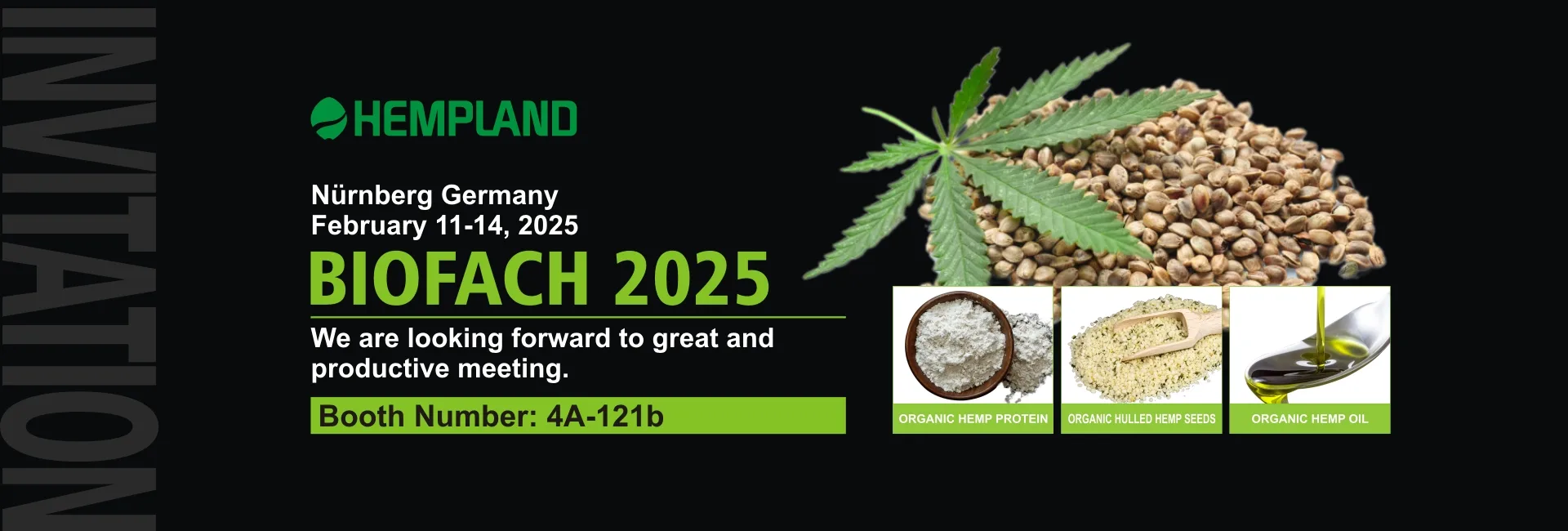 HEMPLAND à BIOFACH 2025 – Nous avons hâte de vous y voir ! 8 HEMPLAND at BIOFACH 2025 – We Look Forward to Seeing You!