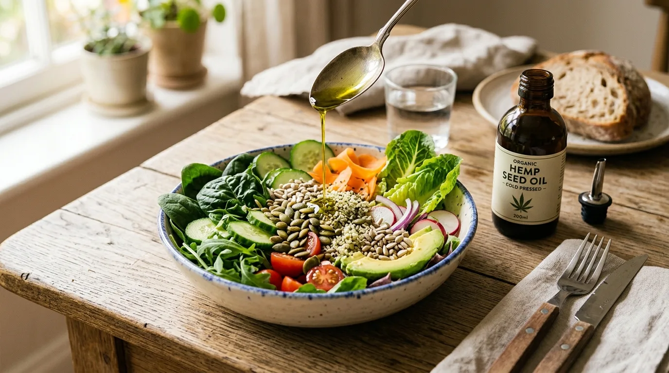 Valeur nutritionnelle de l'huile de graines de chanvre : analyse complète des acides gras, vitamines, minéraux et composés bioactifs 10 Hemp Seed Oil Nutritional Value A Complete Breakdown of Fatty Acids, Vitamins, Minerals, and Bioactive Compounds
