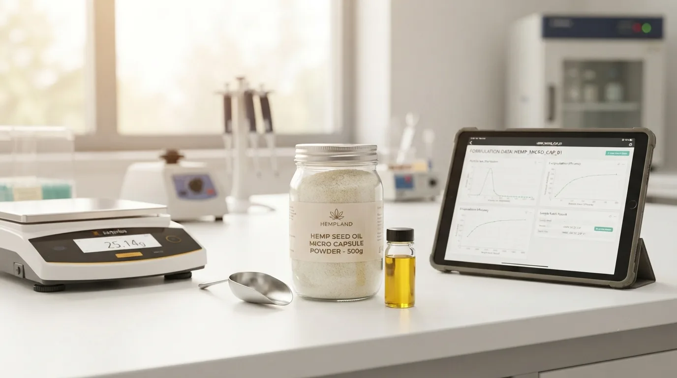 Poudre de microcapsules d'huile de graines de chanvre : guide B2B de formulation et d'application 8 Hemp Seed Oil Micro Capsule Powder B2B Formulation & Application Guide